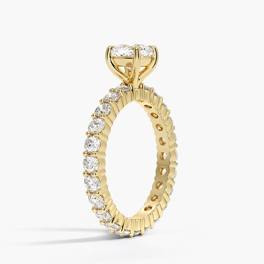 Perfect Fit Eternity Diamond Ring (1 1/3 ct. tw.) Yellow Gold 18k Cushion Engagement Ring