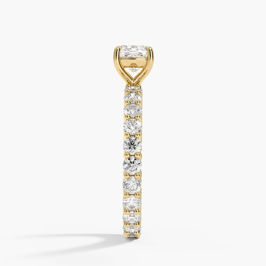 Perfect Fit Eternity Diamond Ring (1 1/3 ct. tw.) Yellow Gold 18k Cushion Engagement Ring