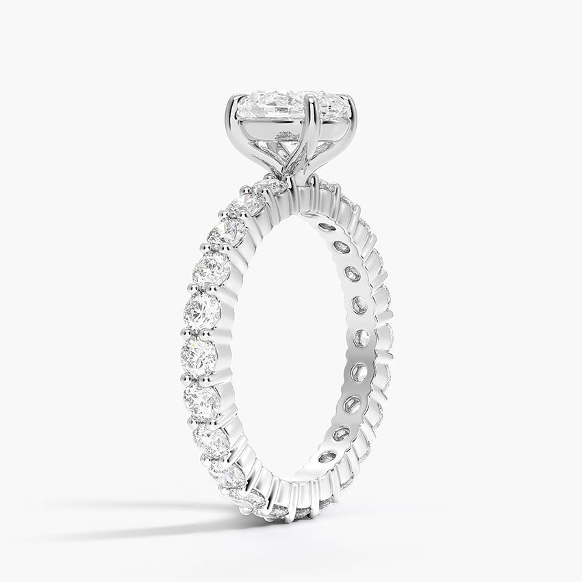 Perfect Fit Eternity Diamond Ring (1 1/3 ct. tw.) Platinum Oval Engagement Ring