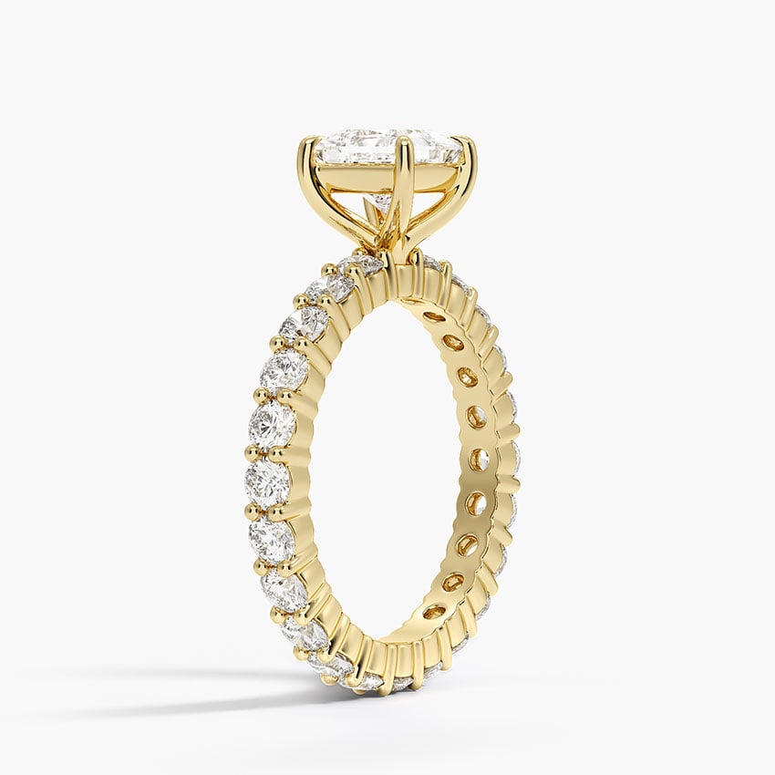 Perfect Fit Eternity Diamond Ring (1 1/3 ct. tw.) Yellow Gold 18k Princess Engagement Ring