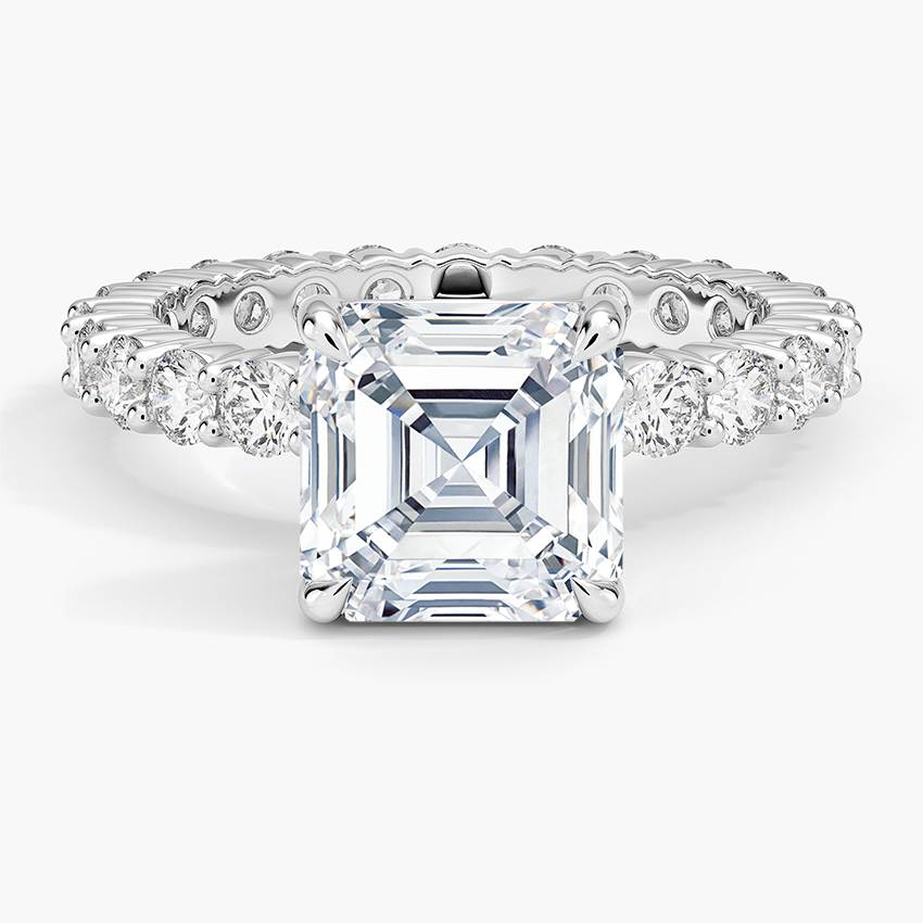 Perfect Fit Eternity Diamond Ring (1 1/3 ct. tw.) Platinum Asscher Engagement Ring