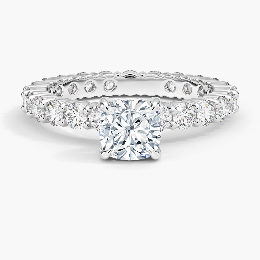 Perfect Fit Eternity Diamond Ring (1 1/3 ct. tw.) Platinum Cushion Engagement Ring