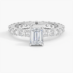 Perfect Fit Eternity Diamond Ring (1 1/3 ct. tw.) Platinum Emerald Engagement Ring