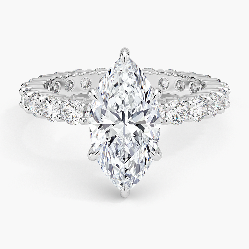 Perfect Fit Eternity Diamond Ring (1 1/3 ct. tw.) Platinum Marquise Engagement Ring