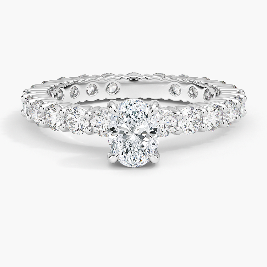 Perfect Fit Eternity Diamond Ring (1 1/3 ct. tw.) Platinum Oval Engagement Ring