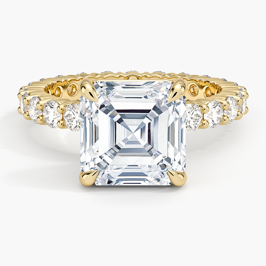 Perfect Fit Eternity Diamond Ring (1 1/3 ct. tw.) Yellow Gold 18k Asscher Engagement Ring