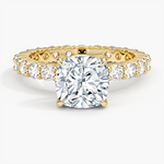 Perfect Fit Eternity Diamond Ring (1 1/3 ct. tw.) Yellow Gold 18k Cushion Engagement Ring
