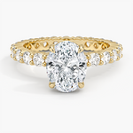 Perfect Fit Eternity Diamond Ring (1 1/3 ct. tw.) Yellow Gold 18k Oval Engagement Ring