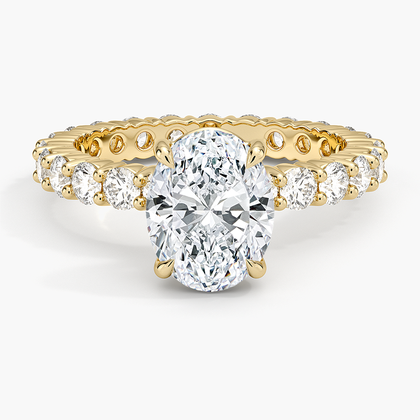 Perfect Fit Eternity Diamond Ring (1 1/3 ct. tw.) Yellow Gold 18k Oval Engagement Ring