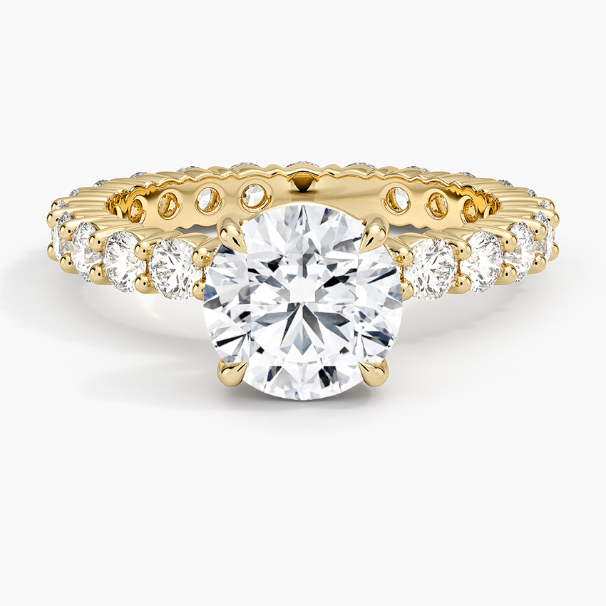 Perfect Fit Eternity Diamond Ring (1 1/3 ct. tw.) Yellow Gold 18k Round Engagement Ring