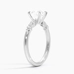 Versailles One-Quarter Coverage Diamond Ring Platinum Princess Engagement Ring