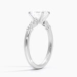 Versailles One-Quarter Coverage Diamond Ring Platinum Radiant Engagement Ring