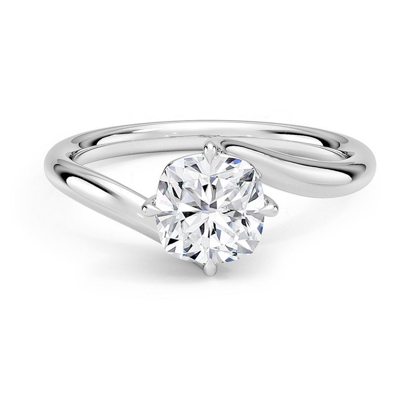 Atelier Solitaire Engagement Ring 18K White Gold CU