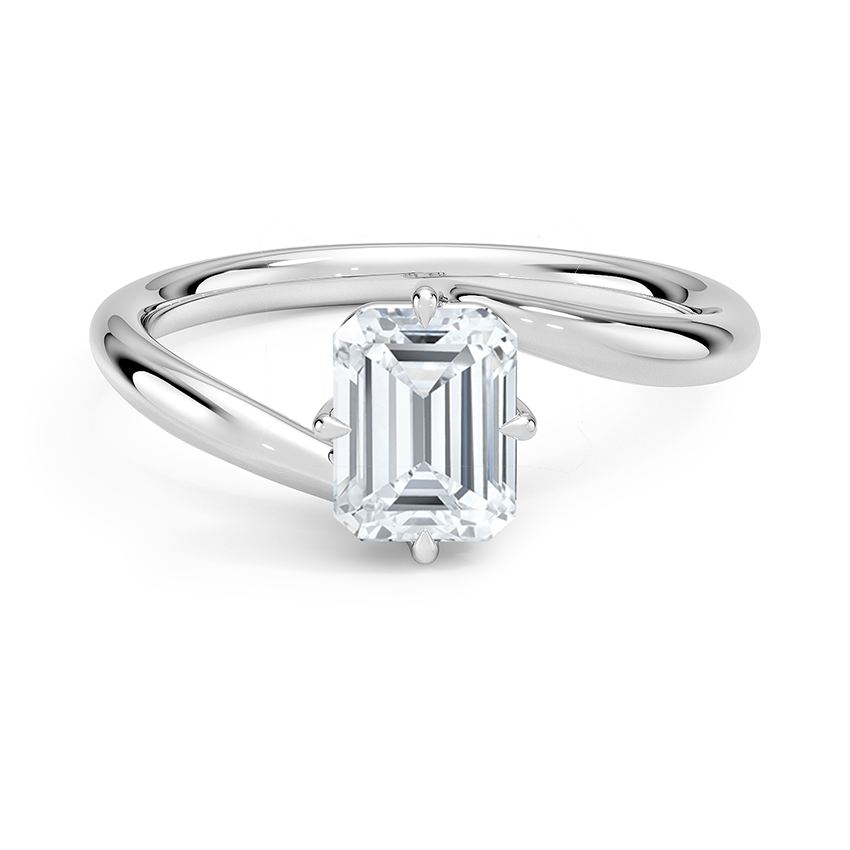 Atelier Solitaire Engagement Ring 18K White Gold EM
