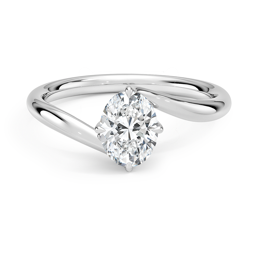 Atelier Solitaire Engagement Ring 18K White Gold OV