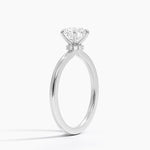 Secret Halo Six-Prong Diamond Ring Platinum Round Engagement Ring