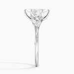 Camellia Milgrain Diamond Ring Platinum Marquise Engagement Ring