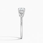 Camellia Three Stone Diamond Ring (1/3 ct. tw.) Platinum Cushion Engagement Ring