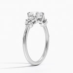 Camellia Three Stone Diamond Ring (1/3 ct. tw.) Platinum Heart Engagement Ring