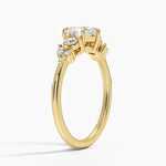 Camellia Three Stone Diamond Ring (1/3 ct. tw.) Yellow Gold 18k Heart Engagement Ring