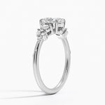 Camellia Three Stone Diamond Ring (1/3 ct. tw.) Platinum Oval Engagement Ring