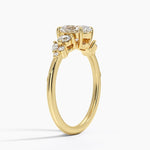 Camellia Three Stone Diamond Ring (1/3 ct. tw.) Yellow Gold 18k Oval Engagement Ring