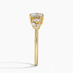 Camellia Three Stone Diamond Ring (1/3 ct. tw.) Yellow Gold 18k Princess Engagement Ring