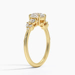 Camellia Three Stone Diamond Ring (1/3 ct. tw.) Yellow Gold 18k Round Engagement Ring