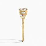Camellia Three Stone Diamond Ring (1/3 ct. tw.) Yellow Gold 18k Round Engagement Ring