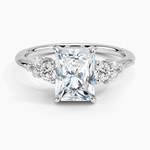 Camellia Three Stone Diamond Ring (1/3 ct. tw.) Platinum Radiant Engagement Ring