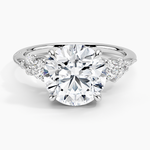 Camellia Three Stone Diamond Ring (1/3 ct. tw.) Platinum Round Engagement Ring