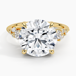 Camellia Three Stone Diamond Ring (1/3 ct. tw.) Yellow Gold 18k Round Engagement Ring