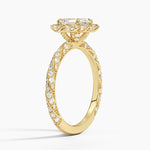 Nova Halo Diamond Ring (1/2 ct. tw.) Yellow Gold 18k Asscher Engagement Ring