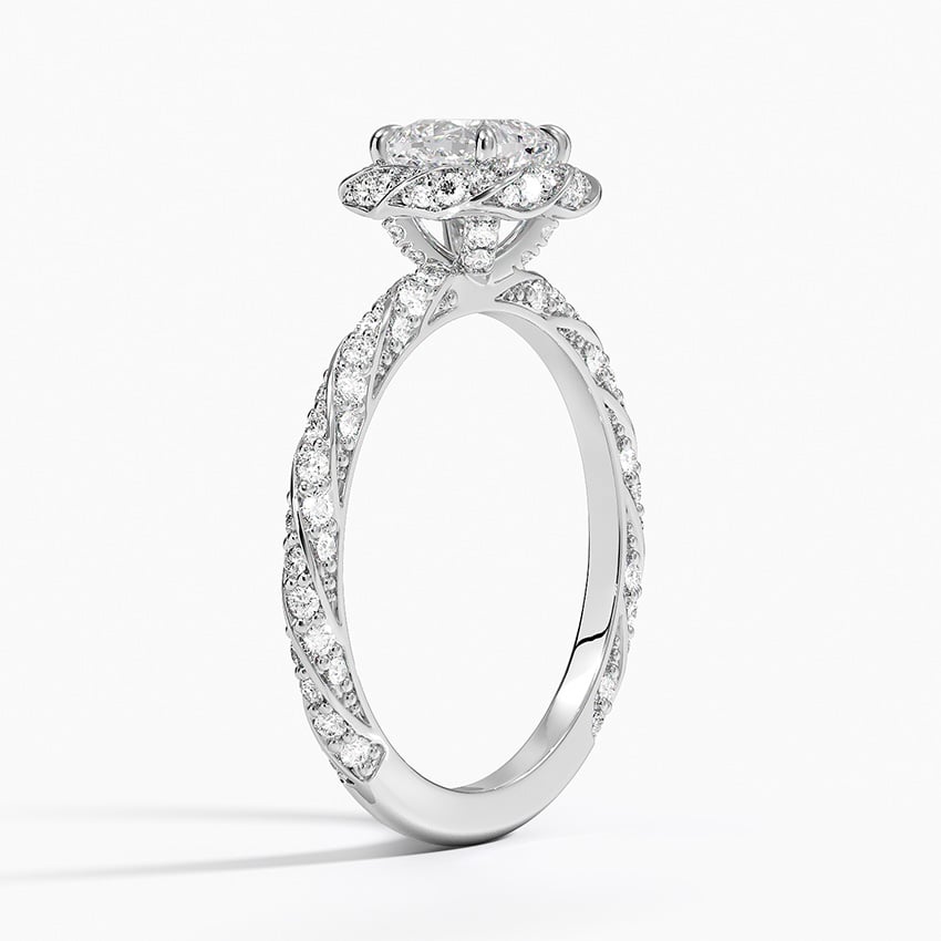 Nova Halo Diamond Ring (1/2 ct. tw.) Platinum Cushion Engagement Ring