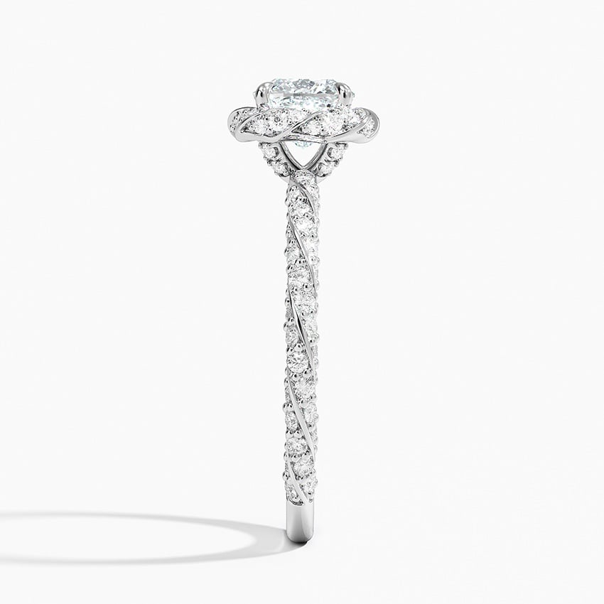 Nova Halo Diamond Ring (1/2 ct. tw.) Platinum Cushion Engagement Ring