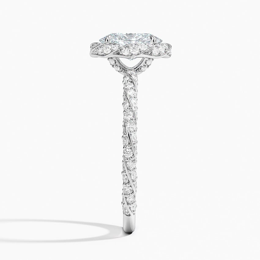 Nova Halo Diamond Ring (1/2 ct. tw.) Platinum Oval Engagement Ring