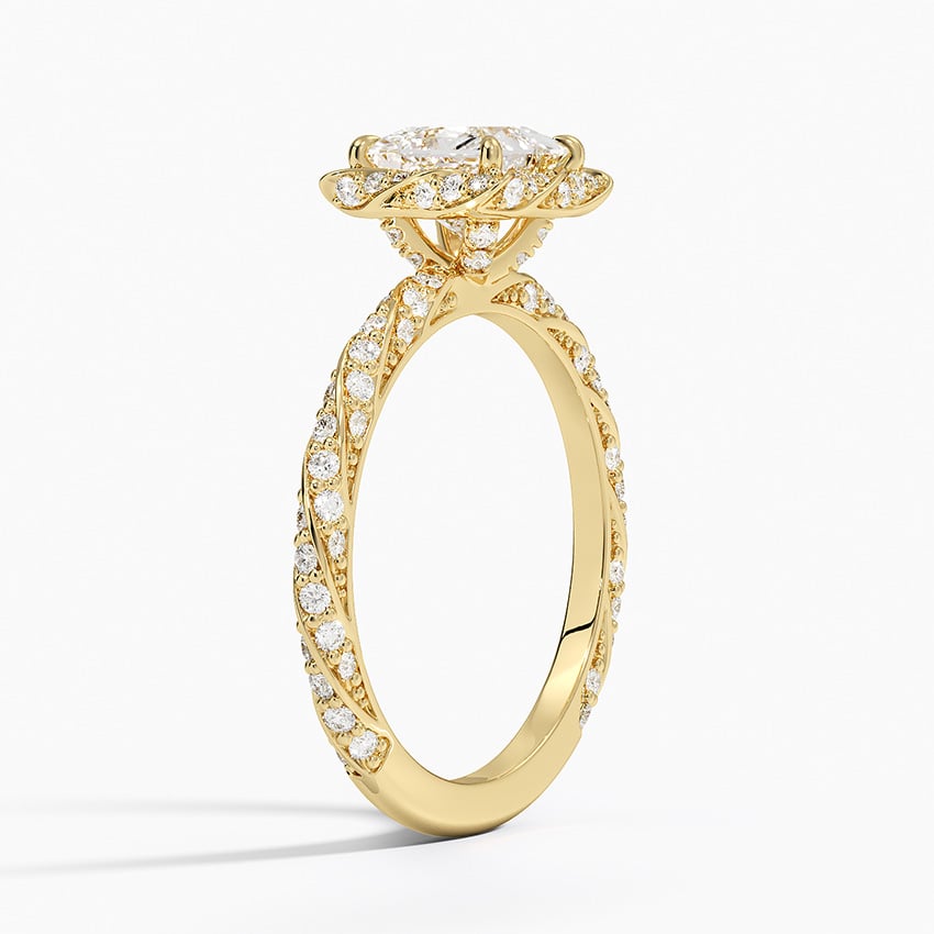 Nova Halo Diamond Ring (1/2 ct. tw.) Yellow Gold 18k Princess Engagement Ring