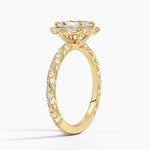 Nova Halo Diamond Ring (1/2 ct. tw.) Yellow Gold 18k Radiant Engagement Ring