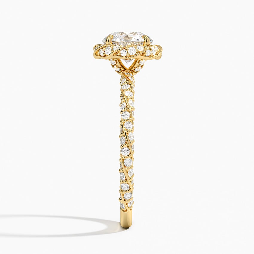 Nova Halo Diamond Ring (1/2 ct. tw.) Yellow Gold 18k Round Engagement Ring