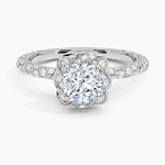 Nova Halo Diamond Ring (1/2 ct. tw.) Platinum Cushion Engagement Ring