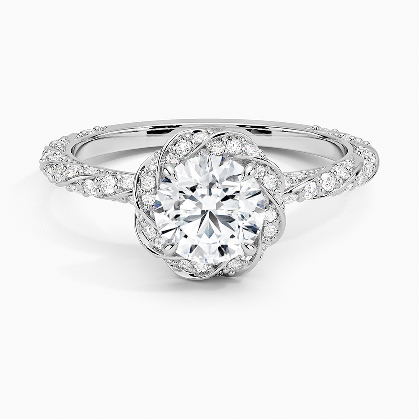 Nova Halo Diamond Ring (1/2 ct. tw.) Platinum Round Engagement Ring
