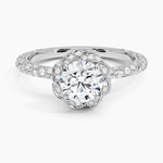 Nova Halo Diamond Ring (1/2 ct. tw.) Platinum Round Engagement Ring