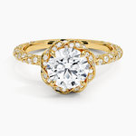 Nova Halo Diamond Ring (1/2 ct. tw.) Yellow Gold 18k Round Engagement Ring