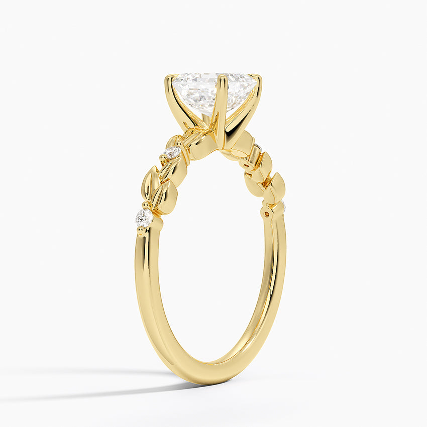 Briar Diamond Ring Yellow Gold 18k Asscher Engagement Ring