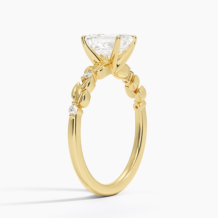 Briar Diamond Ring Yellow Gold 18k Emerald Engagement Ring