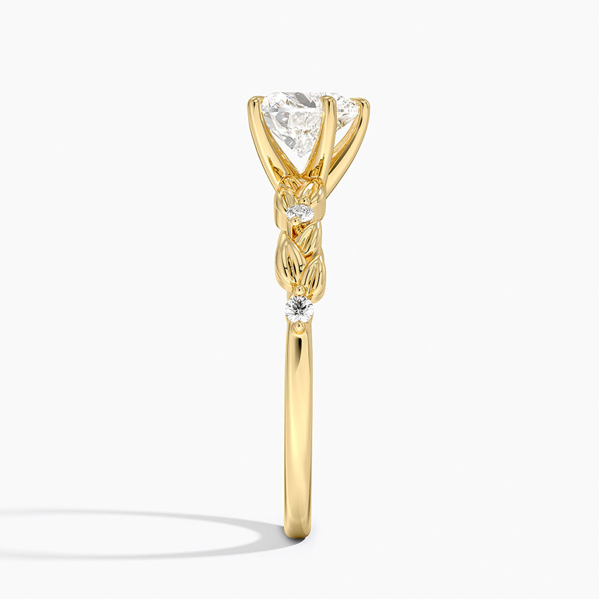 Briar Diamond Ring Yellow Gold 18k Heart Engagement Ring