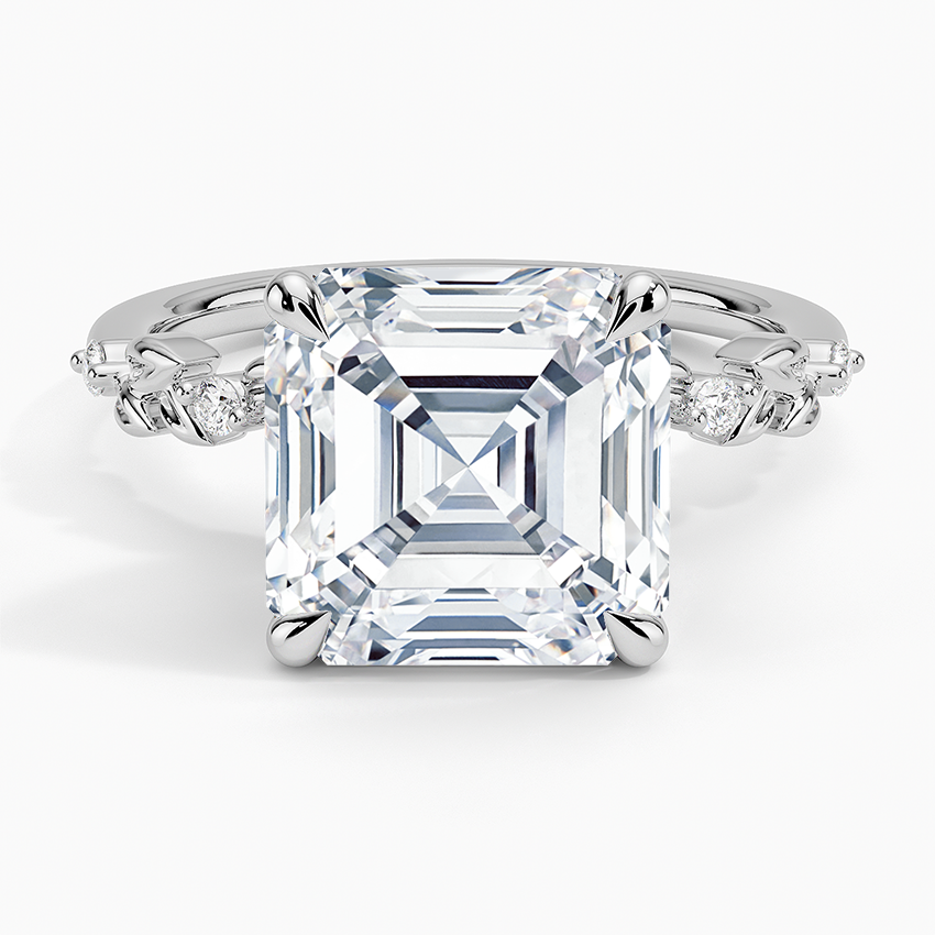 Briar Diamond Ring Platinum Asscher Engagement Ring