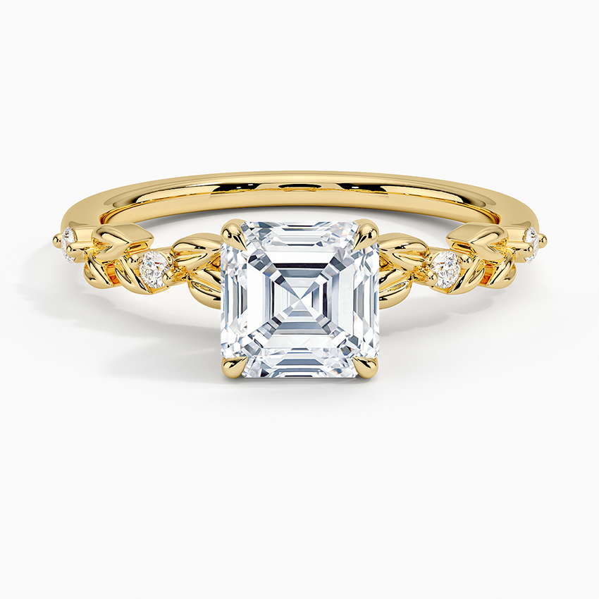 Briar Diamond Ring Yellow Gold 18k Asscher Engagement Ring