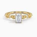 Briar Diamond Ring Yellow Gold 18k Emerald Engagement Ring