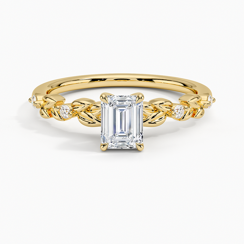 Briar Diamond Ring Yellow Gold 18k Emerald Engagement Ring